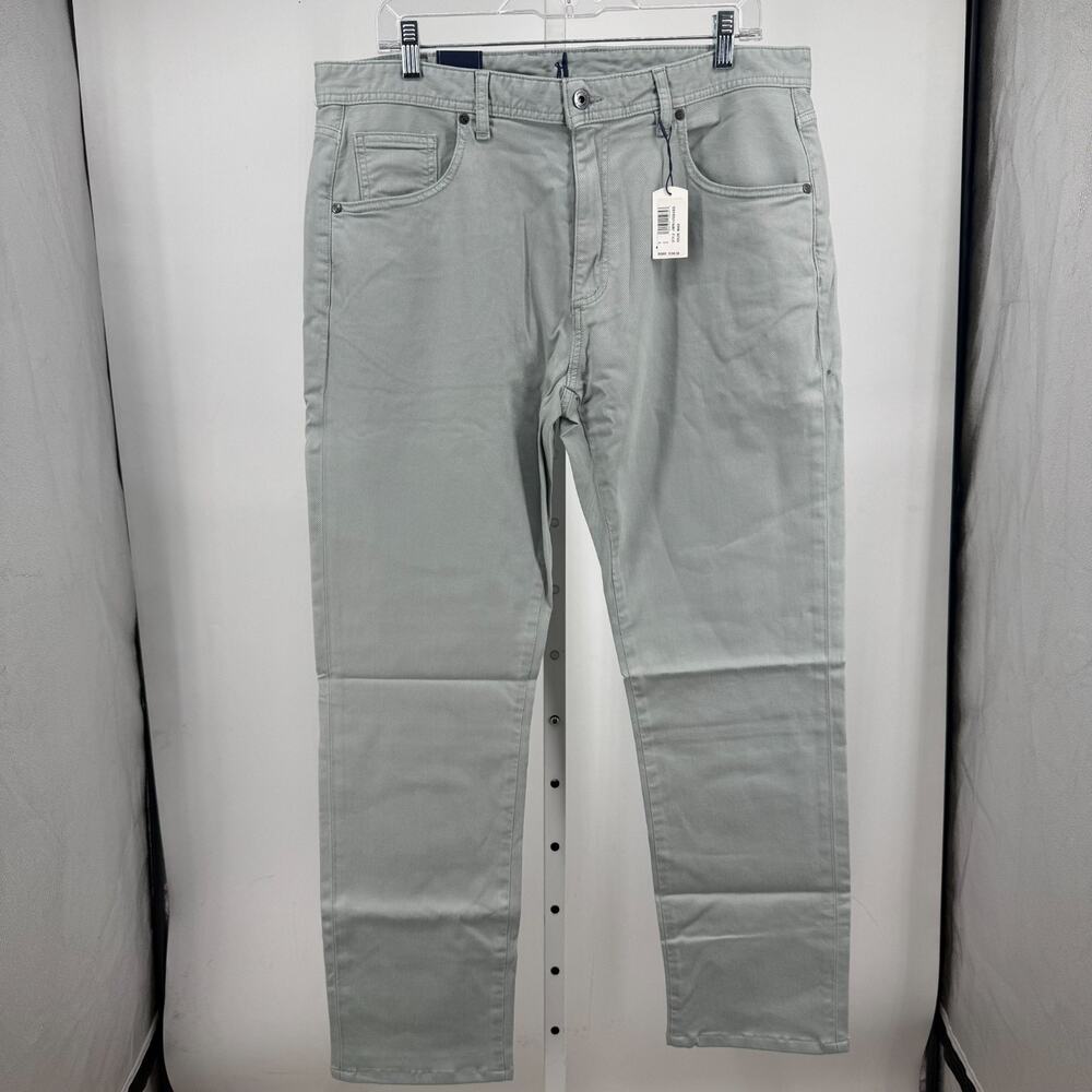 Johnnie-O Hugo 5 Pocket Pants Mens 36x30 Mako Gray Straight Leg Preppy JMPA1470